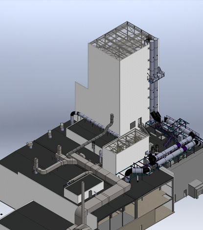 Construction Hall de fabrication