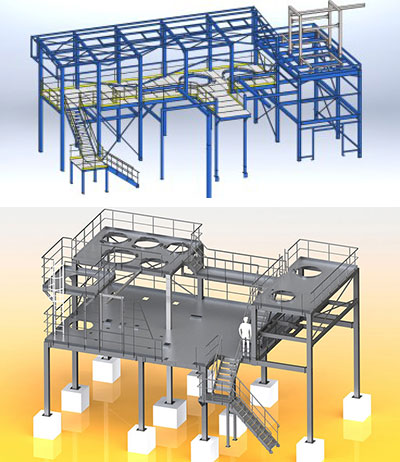 Modélisation 3D d’une structure métallique industrielle