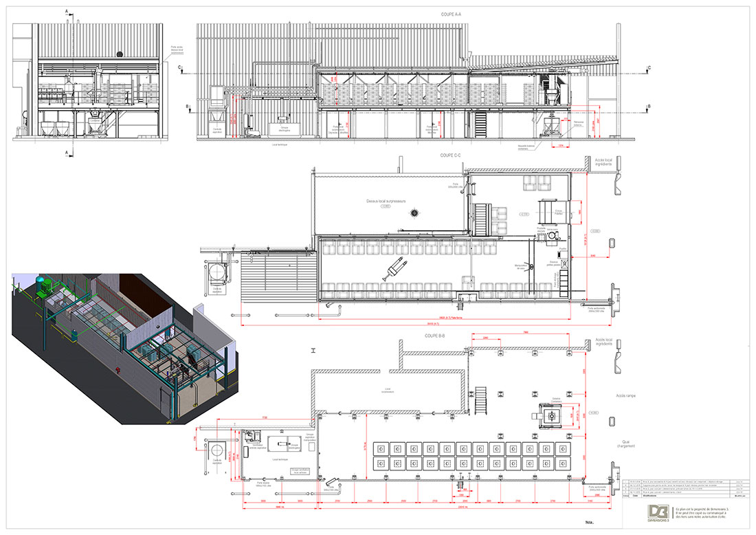 Plan ensemble implantation générale local