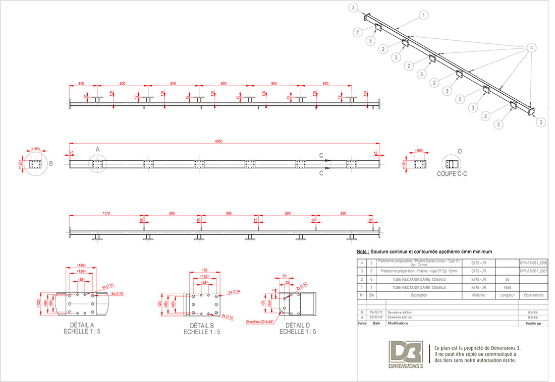 Plan détail structure